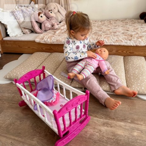 WOOPIE ROYAL Zestaw XL Opiekunka Lalka Jednorożec z Kołyską i Zestawem do Karmienia