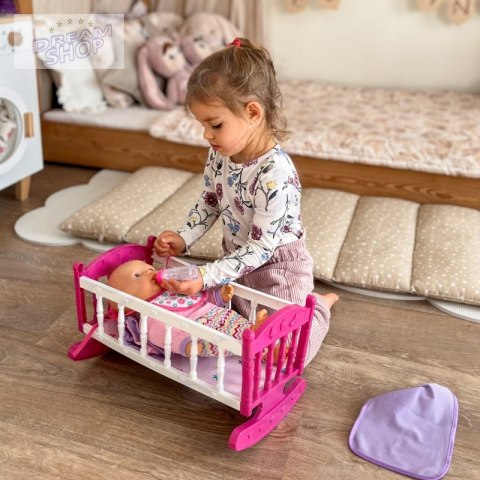 WOOPIE ROYAL Zestaw XL Opiekunka Lalka Jednorożec z Kołyską i Zestawem do Karmienia