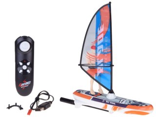 Zdalnie sterowany świecący WINDSURFER pływający na pilota RC0740