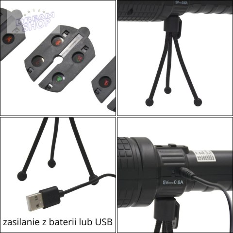 PROJEKTOR RZUTNIK LED WYMIENNE KLISZE ŚWIĘTA HALLOWEEN