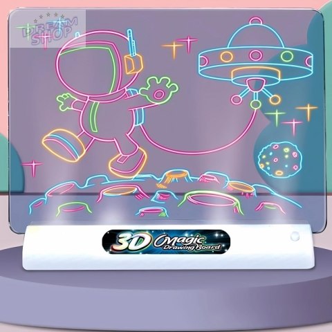 WOOPIE Magnetyczna Tablica 3D Podświetlenie LED do Rysowania