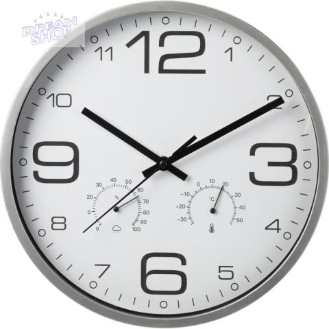 ZEGAR ŚCIENNY 30CM Z TERMOMETREM BIAŁY