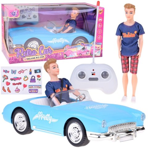 Autko na pilota Retro Cadillac Lalka Stylowy kierowca Ken RC0746