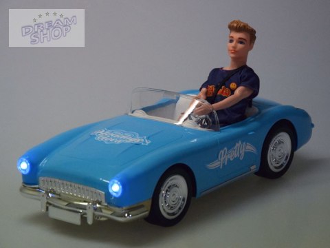 Autko na pilota Retro Cadillac Lalka Stylowy kierowca Ken RC0746