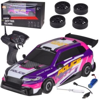 Auto do driftu zdalnie sterowane PODŚWIETLENIE wymienne opony 4WD RC0744