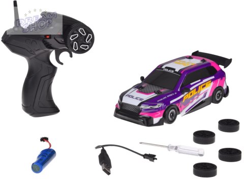 Auto do driftu zdalnie sterowane PODŚWIETLENIE wymienne opony 4WD RC0744