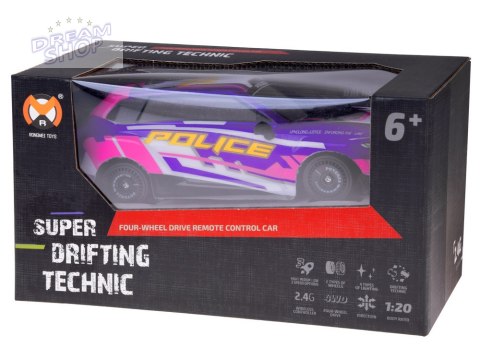 Auto do driftu zdalnie sterowane PODŚWIETLENIE wymienne opony 4WD RC0744