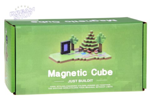 Klocki magnetyczne konstrukcyjne 144 ele kostki sześciany piksele ZA6005