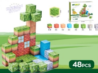 Klocki magnetyczne kostki 3D 48el