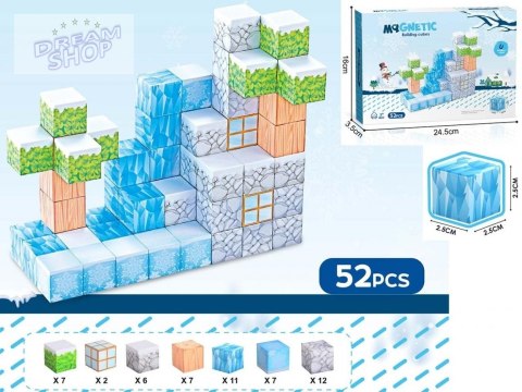 Klocki magnetyczne kostki 3D 52el Klocki magnetyczne kostki 3D 52el