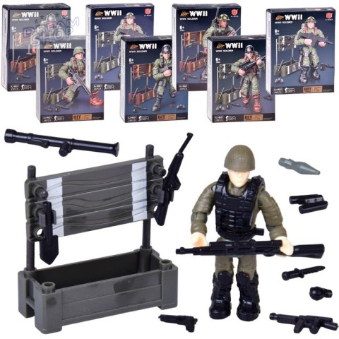 Klocki żołnierz WWII figurka żołnierzyk model do złożenia 28 ele ZA5723