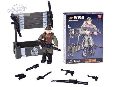 Klocki żołnierz WWII figurka żołnierzyk model do złożenia 28 ele ZA5723