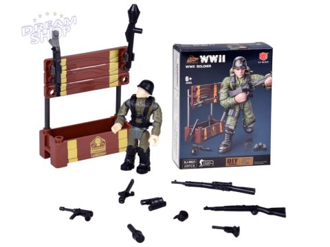 Klocki żołnierz WWII figurka żołnierzyk model do złożenia 28 ele ZA5723