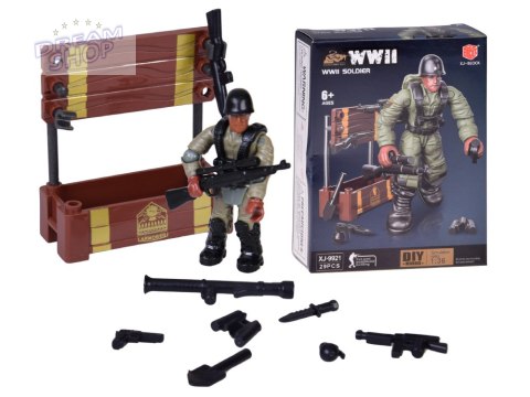 Klocki żołnierz WWII figurka żołnierzyk model do złożenia 28 ele ZA5723