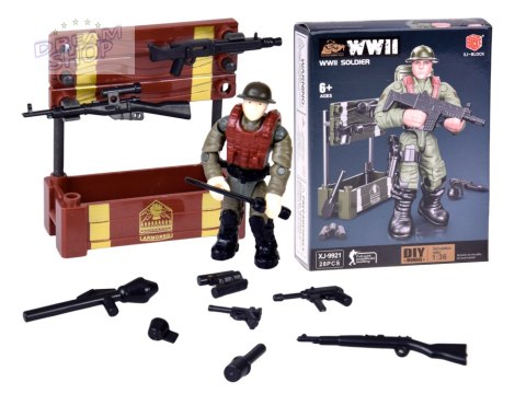 Klocki żołnierz WWII figurka żołnierzyk model do złożenia 28 ele ZA5723