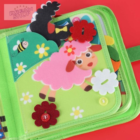 Książeczka sensoryczna edukacyjna manipulacyjna farma