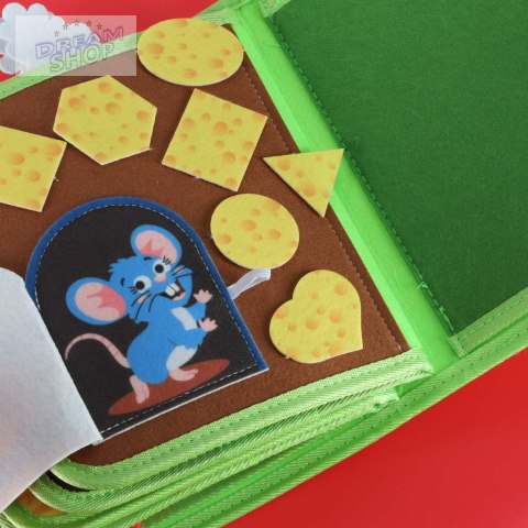 Książeczka sensoryczna edukacyjna manipulacyjna farma