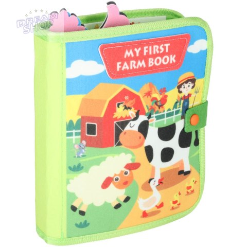 Książeczka sensoryczna edukacyjna manipulacyjna farma
