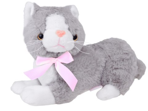 Maskotka pluszowy szary kot leżący Flico kotek 34cm 12832