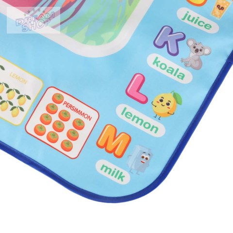 Mata wodna do malowania rysowania wodą mazaki pieczątki szablony wałek 100x80cm alfabet