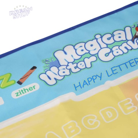 Mata wodna do malowania rysowania wodą mazaki pieczątki szablony wałek 100x80cm alfabet