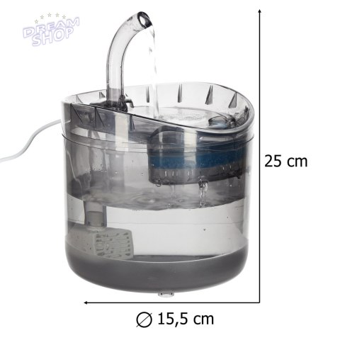 Poidełko fontanna dla psa kota zwierząt automatyczne poidło USB 1,8l filtr czyszczący