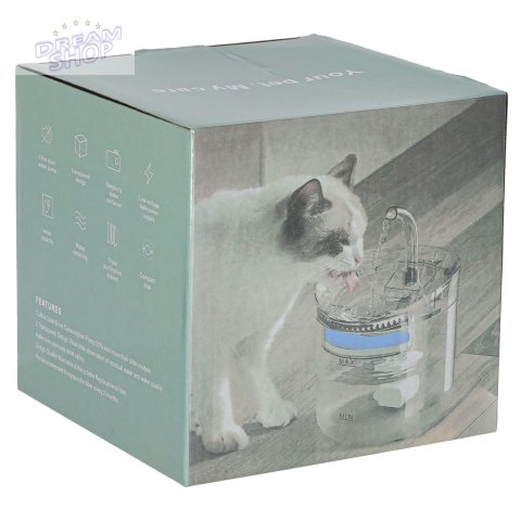 Poidełko fontanna dla psa kota zwierząt automatyczne poidło USB 1,8l filtr czyszczący
