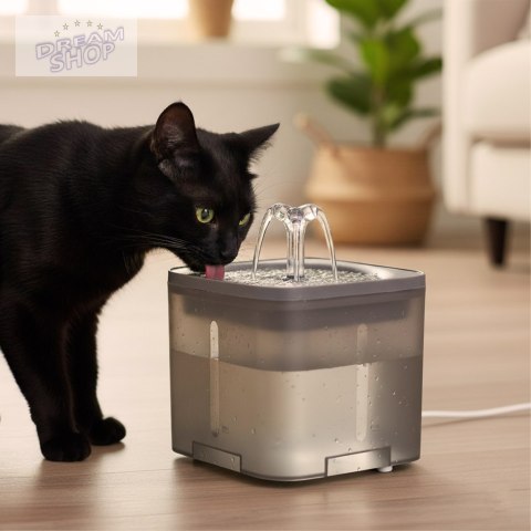 Poidełko fontanna dla psa kota zwierząt automatyczne poidło USB 2l filtr czyszczący