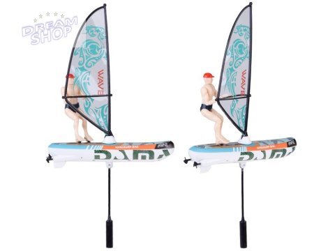Zdalnie sterowany świecący WINDSURFER pływający na pilota RC0740
