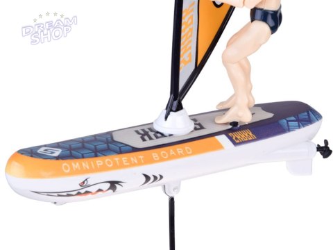 Zdalnie sterowany świecący WINDSURFER pływający na pilota RC0740