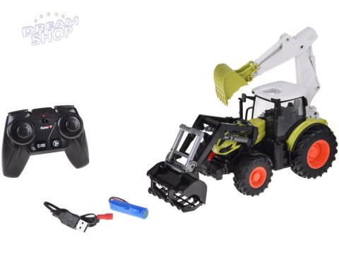 Zdalnie sterowany traktor Koparko-ładowarka spychacz na pilota RC0718