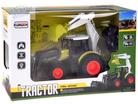 Zdalnie sterowany traktor Koparko-ładowarka spychacz na pilota RC0718