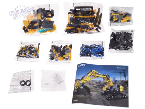 CaDA Klocki techniczne konstrukcyjne KOPARKA ruchome element 467el ZA4630