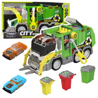 Ciężarówka Śmieciarka Miejska Pojazd Komunalny Światła Dźwięki