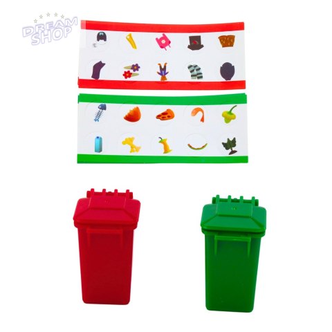 Ciężarówka Śmieciarka Pojemnik Na Śmieci Światła Dźwięki Zielona 1:16