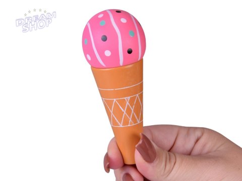 Duża pastelowa budka z lodami LODZIARNIA z drewna + 8 różnych lodów ZA5945