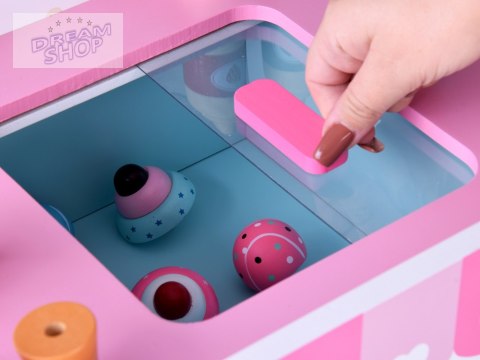 Duża pastelowa budka z lodami LODZIARNIA z drewna + 8 różnych lodów ZA5945