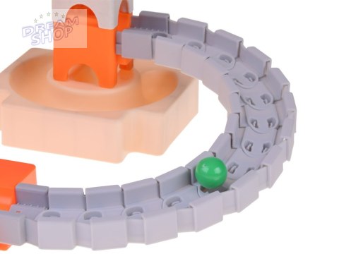 Klocki 63ele tor kulkowy kulodrom zjeżdżalnia dla kulek ZA5980