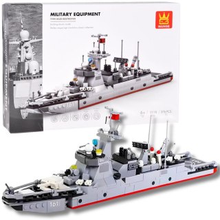 Klocki Techniczne Wange Okręt Type 052D Destroyer Statek 376ele ZA5673