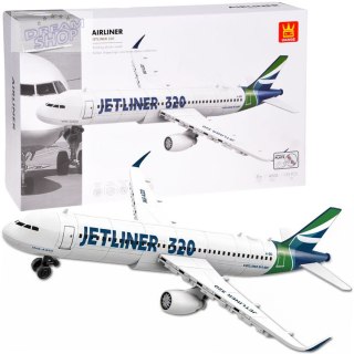 Klocki konstrukcyjne Samolot Jetliner 320 model pasażerski 133 ele ZA5678