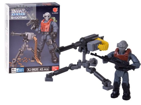 Klocki policjant SWAT ruchoma figurka żołnierzyk model do złożenia ZA5724