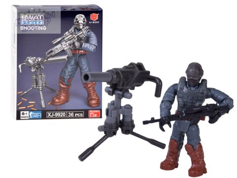 Klocki policjant SWAT ruchoma figurka żołnierzyk model do złożenia ZA5724