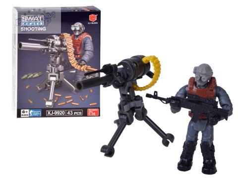 Klocki policjant SWAT ruchoma figurka żołnierzyk model do złożenia ZA5724