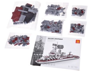 Klocki techniczne Statek Okręt Wojskowy krążownik Varyag 396 eleZA5674