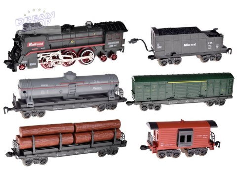 Kolejka elektryczna pociąg 185x99cm dymi paruje efekt dźwiękowy RC0622