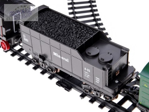 Kolejka elektryczna pociąg 185x99cm dymi paruje efekt dźwiękowy RC0622