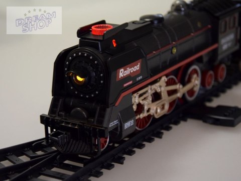 Kolejka elektryczna pociąg 185x99cm dymi paruje efekt dźwiękowy RC0622