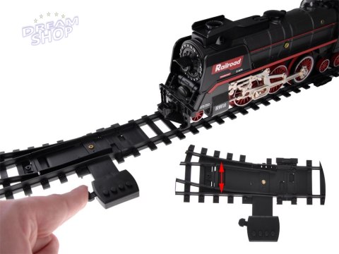 Kolejka elektryczna pociąg 185x99cm dymi paruje efekt dźwiękowy RC0622