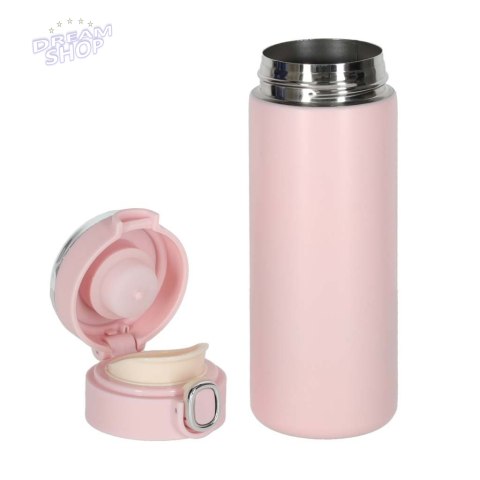 Kubek termiczny z ustnikiem termos LED 420ml róż
