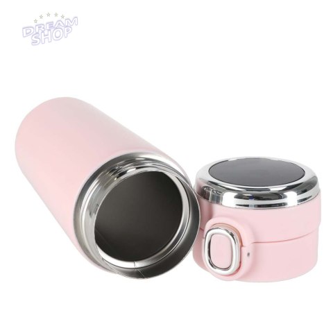 Kubek termiczny z ustnikiem termos LED 420ml róż